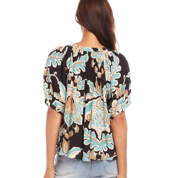 Karen Kane S/S Peasant Top - Picture 3 of 7